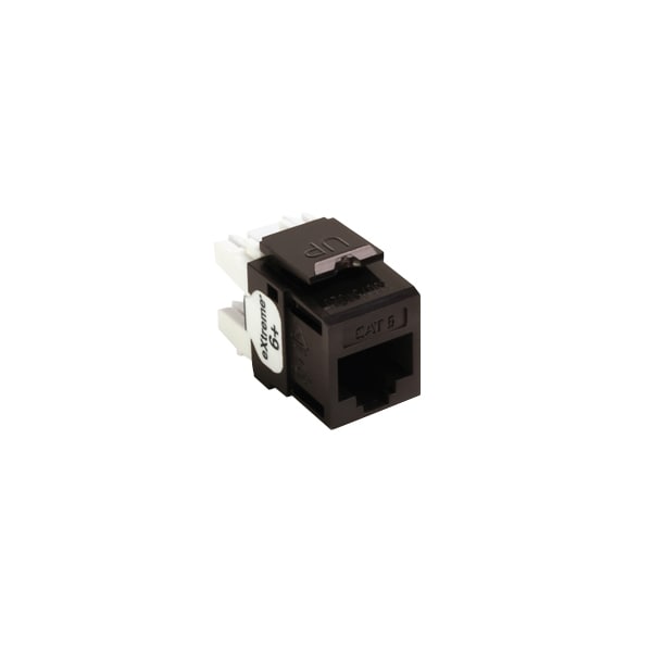 Leviton 1-Port Mod Jack 110 8W8P Utp, T568A/B Cat6 Quickport, Extreme 6+ Brown 61110-RB6 - main